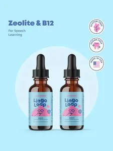 JoySpring LingoLeap for Kids - Zeolite Drops with B Vitamins - Support Speech Learning (2 Pack)