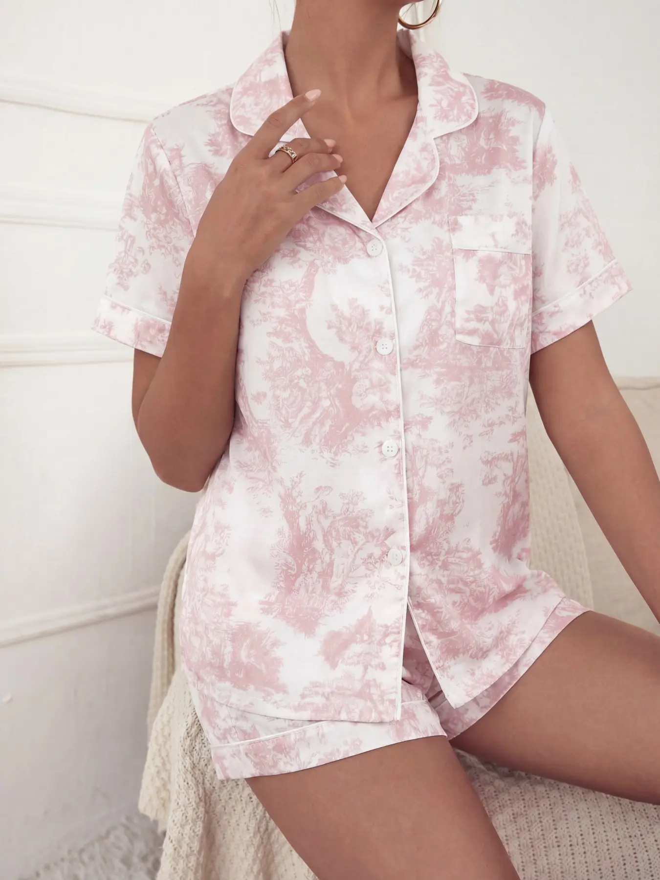 Ink Wash Print - Light Pink