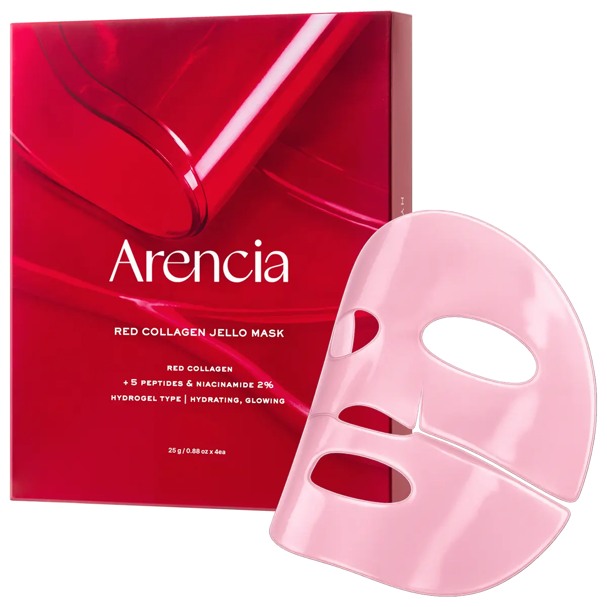 Red Collagen Jello Overnight Mask, Bouncy, Glow Skin with Red Collagen, Peptides, Niacinamide, 0.88oz x 4ea Red Collagen Jello Overnight Mask, Bouncy, Glow Skin with Red Collagen, Peptides, Niacinamide, 0.88oz x 4ea