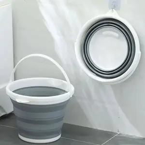 Portable Folding Bucket, Silicone Plastic Car Bucket, Outdoor Fishing Traveler Home Multi-Purpose Bucket, Durable & Lightweight Design