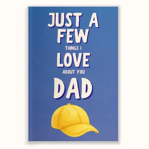 Just A Few Things I Love , About You Dad , Personalized Gift for Dad Father's Day . Gift Fill In The Blank Memory Book Gift Idea For Dad