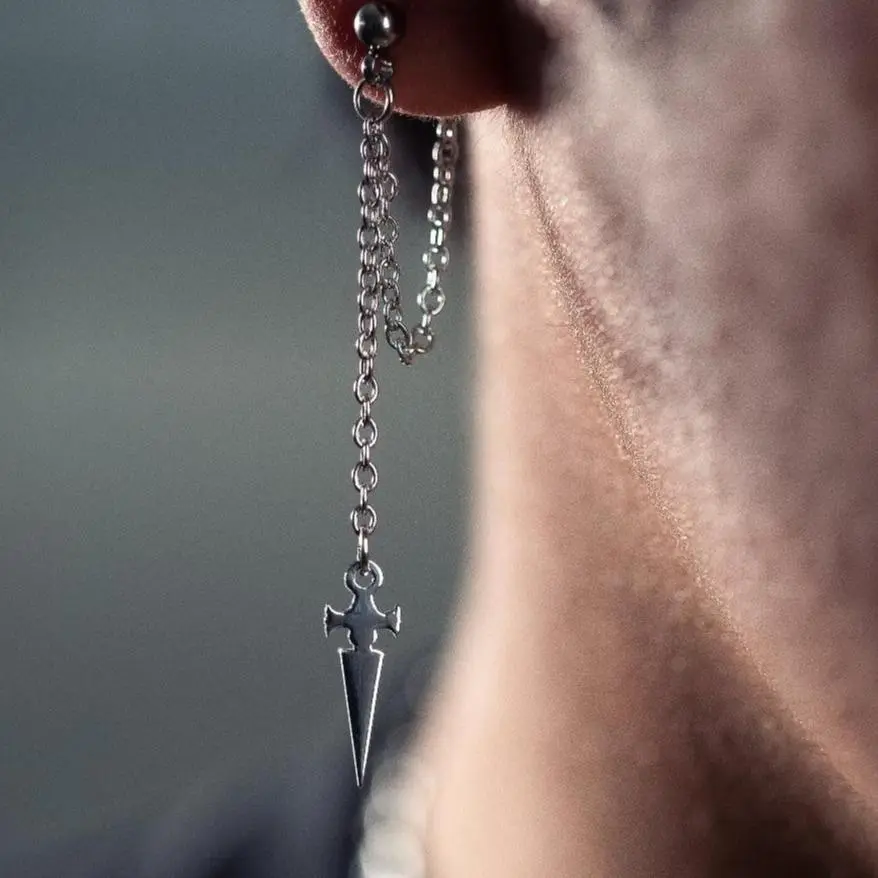 Judgement Chain Earrings Inspired Anime Hunter x Hunter Kurapika Stainless Steel Earrings Hypoallergenic Earrings Gift For Anime Fans Lover