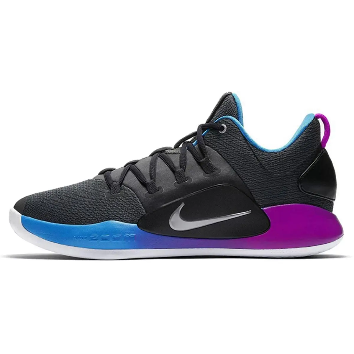 Nike Hyperdunk X Low Basketball Shoes - Black/Purple Unisex Casual Trainers, Low-Top Court Performance, Lightweight Cushioning, AR0464-004