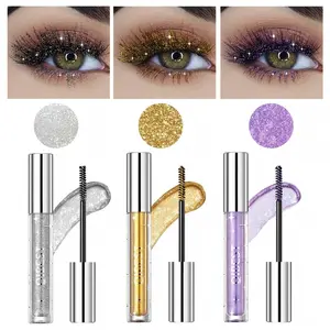 Shimmering Colorful Mascara, Waterproof, Smudge-Proof, Volumizing & Curling, Fine Glitter, Stage Makeup, Cosmetics