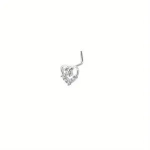 Spice Girls zirconia Pendant L Shape Nose Stud Piercing Jewellery Dangling Nose Ring Body Piercing Jewellery