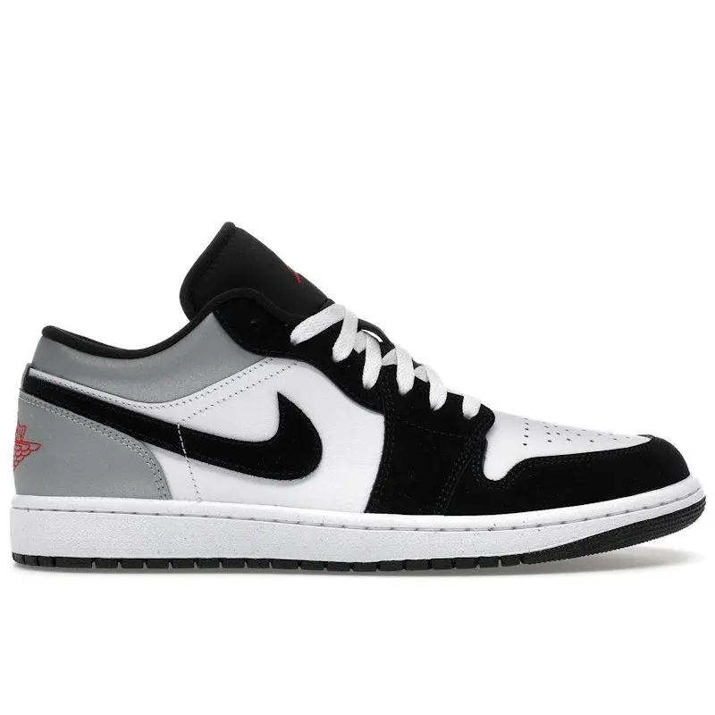 Jordan Men's 1 Low SE White Fire Red Black Matte Silver Basketball Shoes, from StockX