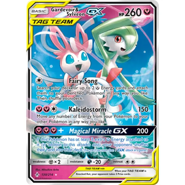 Pokemon TCG Gardevoir & Sylveon GX Unbroken Bonds Near Mint Trading Card Single