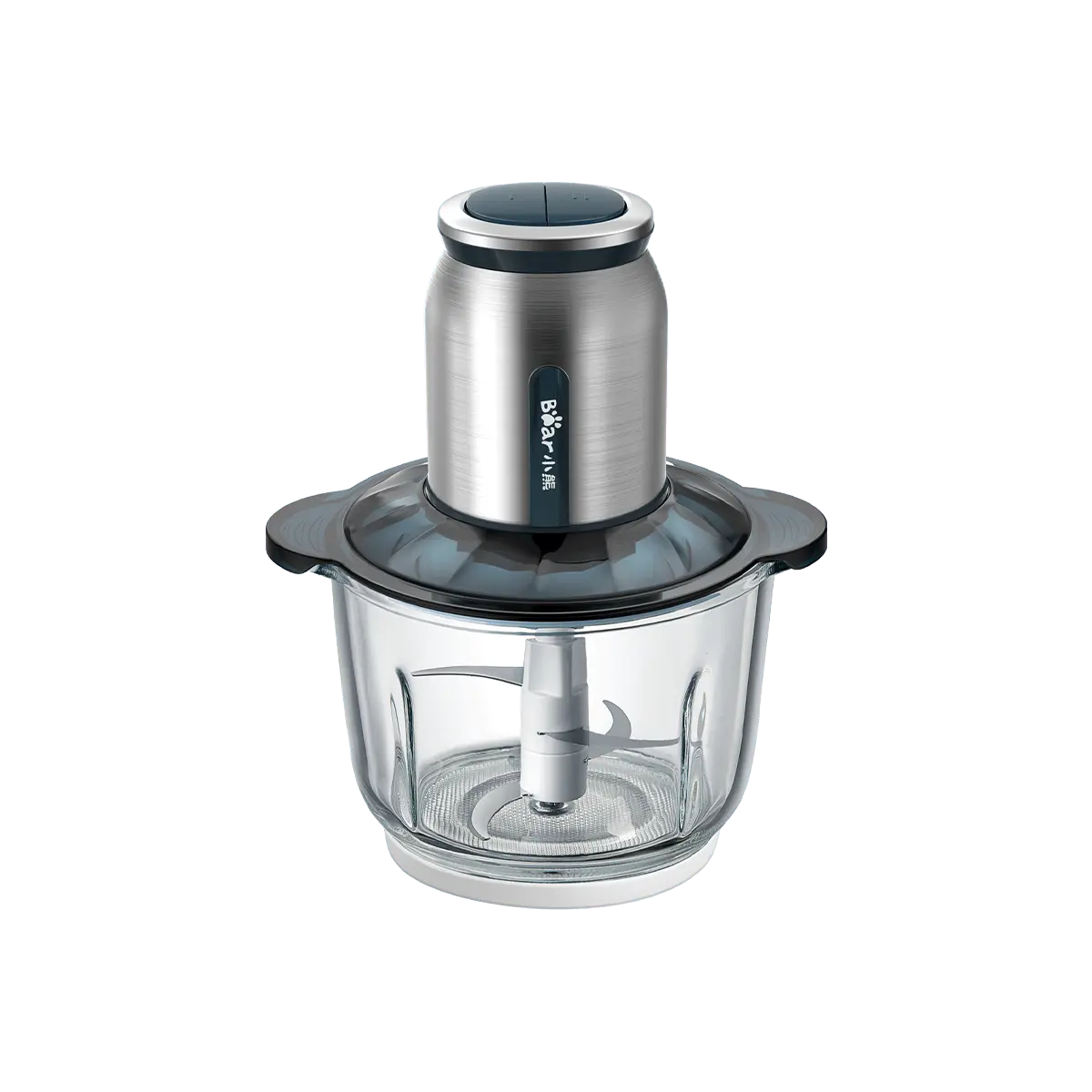 Bear Electric Meat Grinder Chopper, 1.5L Stainless Steel Food Processor for Meat, Garlic, Baby Food, 110V
