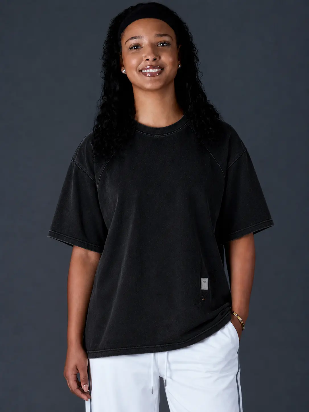 Flooo Washed Oversized Distressed T-Shirt – Vintage Streetwear Loose Fit Cotton Tee