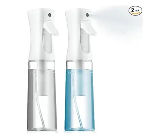 2 Pack Continuous Spray Bottles - Ultra Fine Mist Sprayer | Water Spray Bottle For Hair Mister Spray Bottle | Hair Spray Bottles For Hairstyling, Cleaning, Salons - 2pk 7.04 OZ / 200 ML