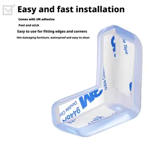 L-Shaped Clear Silicone Corner Protectors, Baby Proofing Soft Furniture Corner Guards for Safety, Safe for Children, Self-Stick Cushions for Sharp Corners