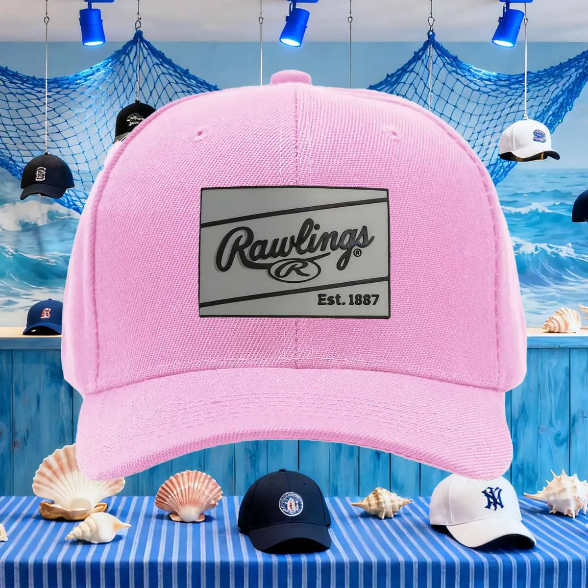 Rawlings Performance  Adjustable Snapback baseball cap hat Retro Fun Truck Driver Baseball Hat
