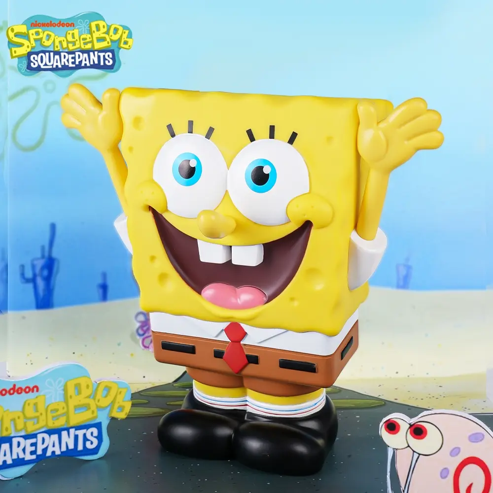 1PC SpongeBob SquarePants Officially Licensed Coin Piggy Bank Cute Novelty Cartoon Image Anime Home Decoration Coin Savings Jar, Money Jar Large Capacity Ornament Christmas Birthday Gift For Friends And Family Decorative Piggy Bank, Money Storage Jar