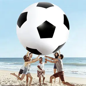 Outdoor Thickened Inflatable Giant Soccer Ball, Large Beach Sports Ball, Pool Party Decor Toy, Kids Playground Game, Water Sport Fun