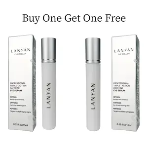 LANYAN Eye Serum and Eye Cream Roller Eliminates Dark Circles and Puffiness, Reduces Wrinkles and Fine Lines, and Eliminates Puffiness 360°Massage Ball for a Comfortable Skincare Experience