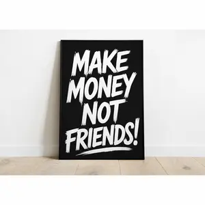 Make Money Motivation Wealthy Money Dollars Cash Luxury |   Wall Art Room Decor |   Print On Paper
