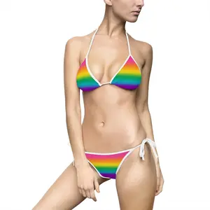 Bright Rainbow Ombre Pride String Bikini