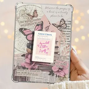 Buy Me Book And Tell Me I'm Pretty Pink Lovely Library card Guest Check Magnetic Kindle Grip Book Lover Cute Kindle Accessories Phone Holder PopSocket Phone Grip Magnetic Pop Socket Phone Grip