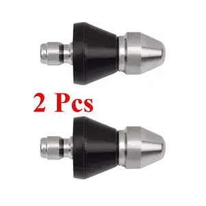 2 Pcs SN-007 Pressure Washer Sewer Jetter Nozzle,Drain Cleaning Water Jetter,5000 PSI 1/4'' Quick Disconnect Plug