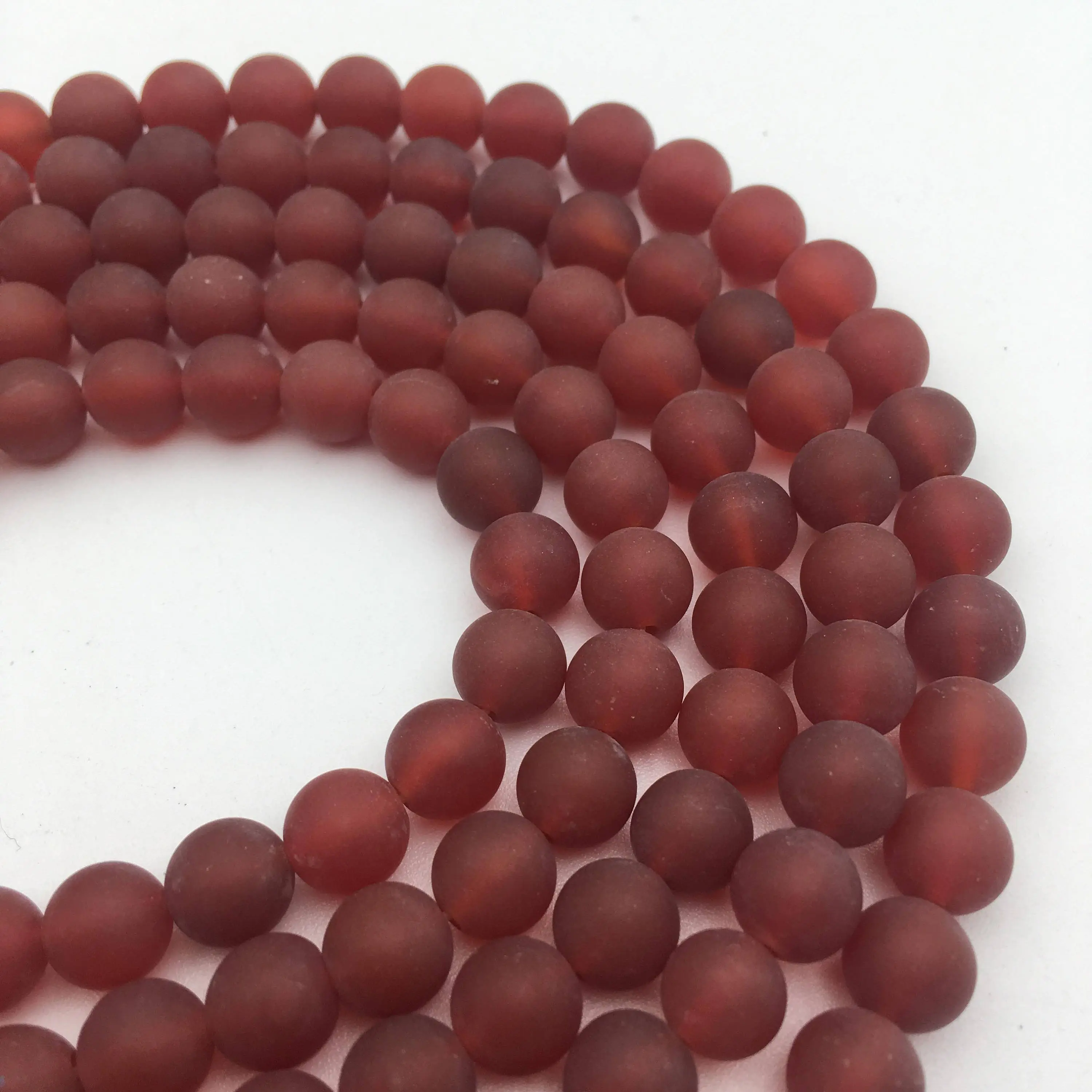 Dark Carnelian Matte Round Beads 6mm 8mm 10mm 15.5" Strand