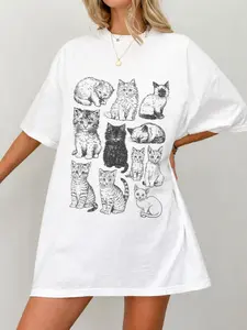 [ SALE UP TO 43% ] Cats 90s Vintage Tattoo Style Tshirt, Retro Comfort Colors Y2k Kitten Tee, Cute Cat Lovers Gift