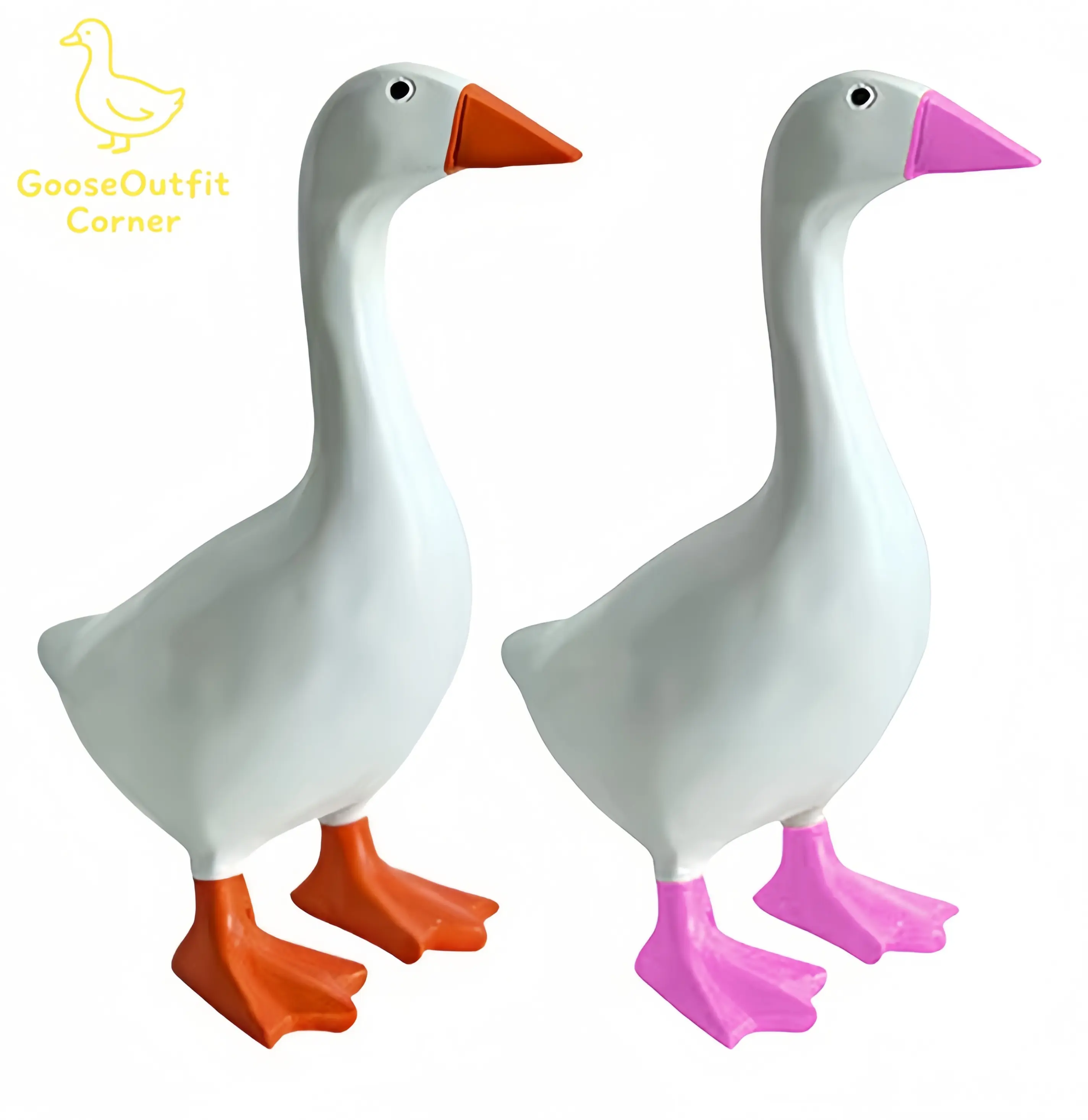 7 Inch Desk Goose Mini Desktop Goose Statue Decorative Ornament for Living Room Bedroom Bookshelf Coffee Table Office Display