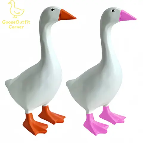7 Inch Desk Goose Mini Desktop Goose Statue Decorative Ornament for Living Room Bedroom Bookshelf Coffee Table Office Display
