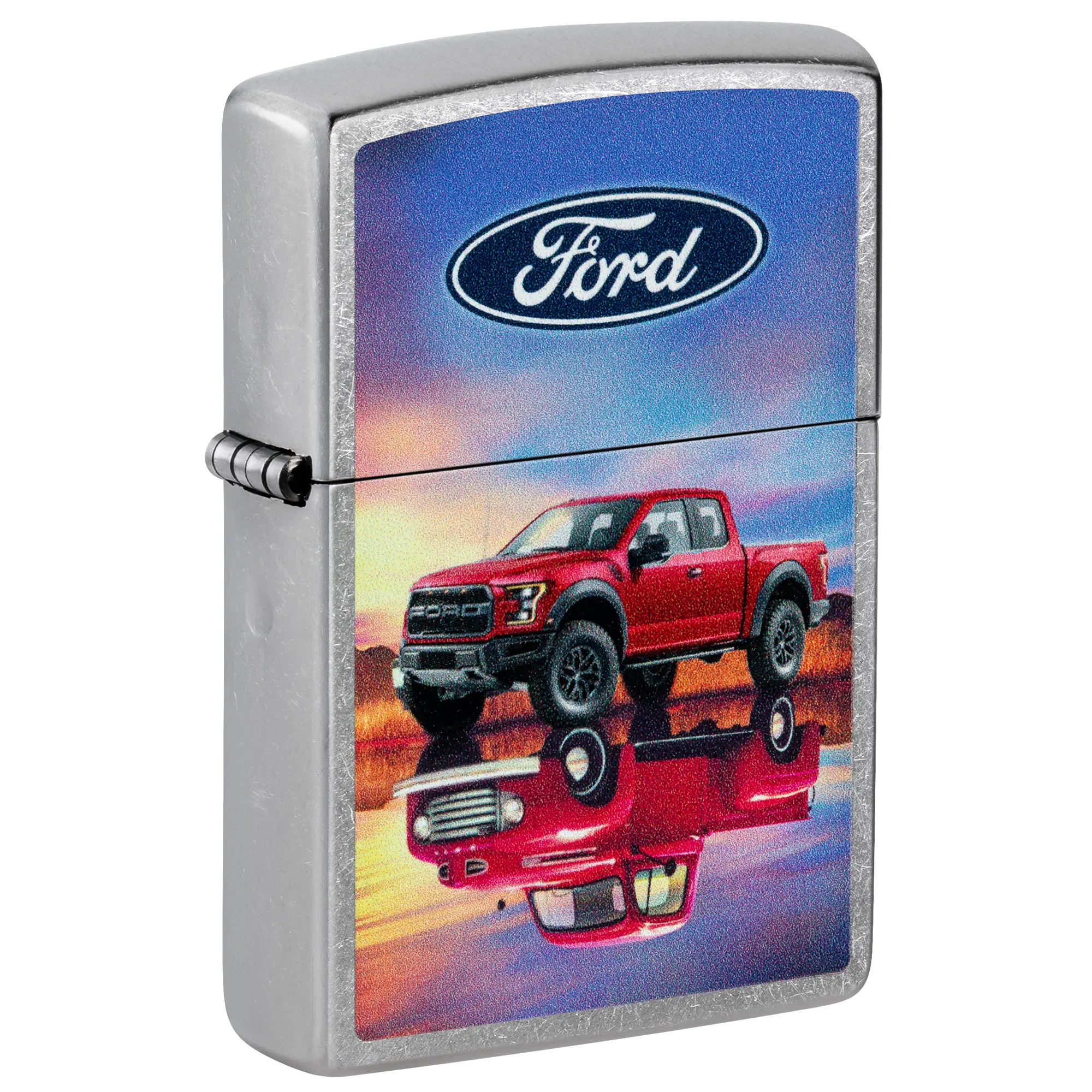 Zippo Ford F-Series Design Street Chrome Pocket Lighter - Made in USA