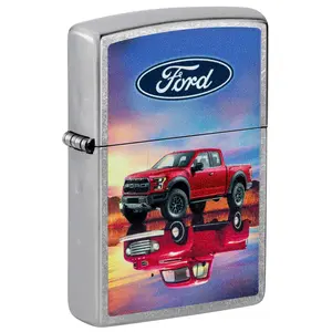 Zippo Ford F-Series Design Street Chrome Pocket Lighter - Made in USA
