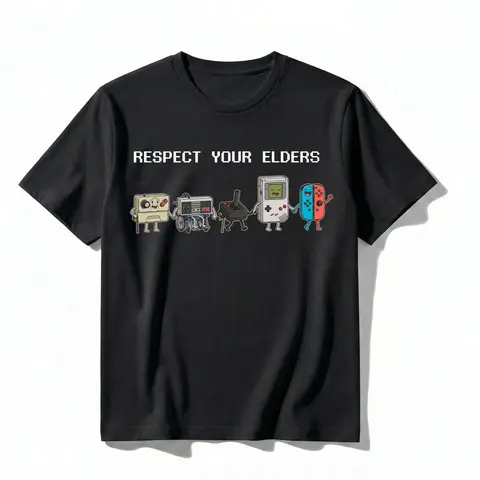 Men's Vintage Cotton Short-Sleeve Round Neck Menswear T-Shirt - Aesthetic Humor Graphic Tee, Retro Gamer Slogan Streetwear, Guys Gifts, Men's Shirts Graphic Tee