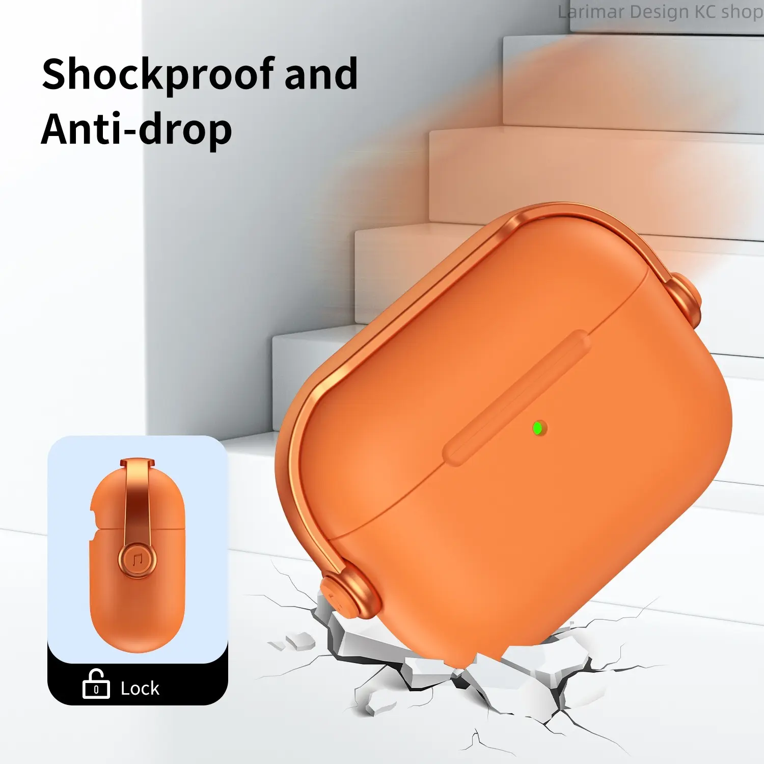 Shockproof Protective Case with Cute Lock Buckle & Foldable Stand for Apple AirPods Pro3 & AirPods 4 Wireless Earbuds