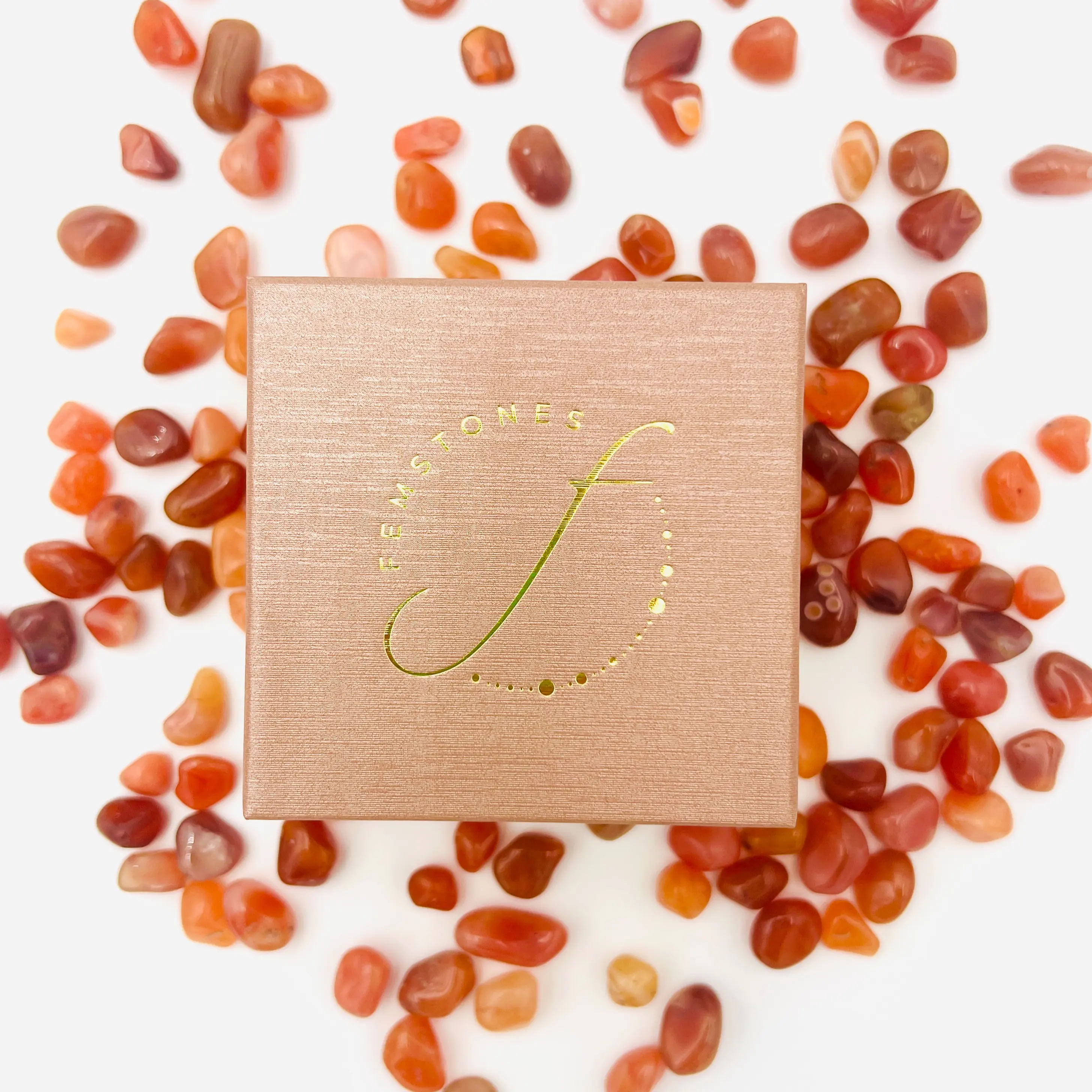 A perfect Mother's Day set: The Love & Gratitude Collection by Femstones. Crystals to wear close to your heart. Meaningful self-care gifts for women.