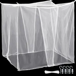 2-Openings Mosquito Net for Full Double   Size Bed, Large Mosquiteros Cameros para Cuba Bed Netting Canopy for Camping Outdoor Travel  Decor(White,L75 X W71 X H79 Inch)