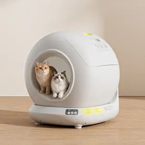 Smart app-controlled cat litter box, fully automatic, extra-large, anti-splash, enclosed cat toilet