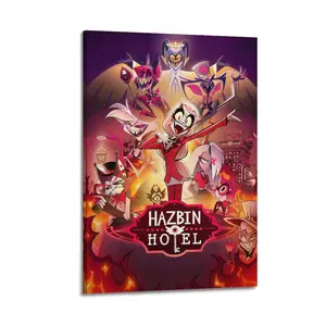 Hazbin Hotel Modern Art Deco Painting Art Poster Wall Decoration Wall Poster Art Wall Rich Art Painting Corridor Art Painting Decoration