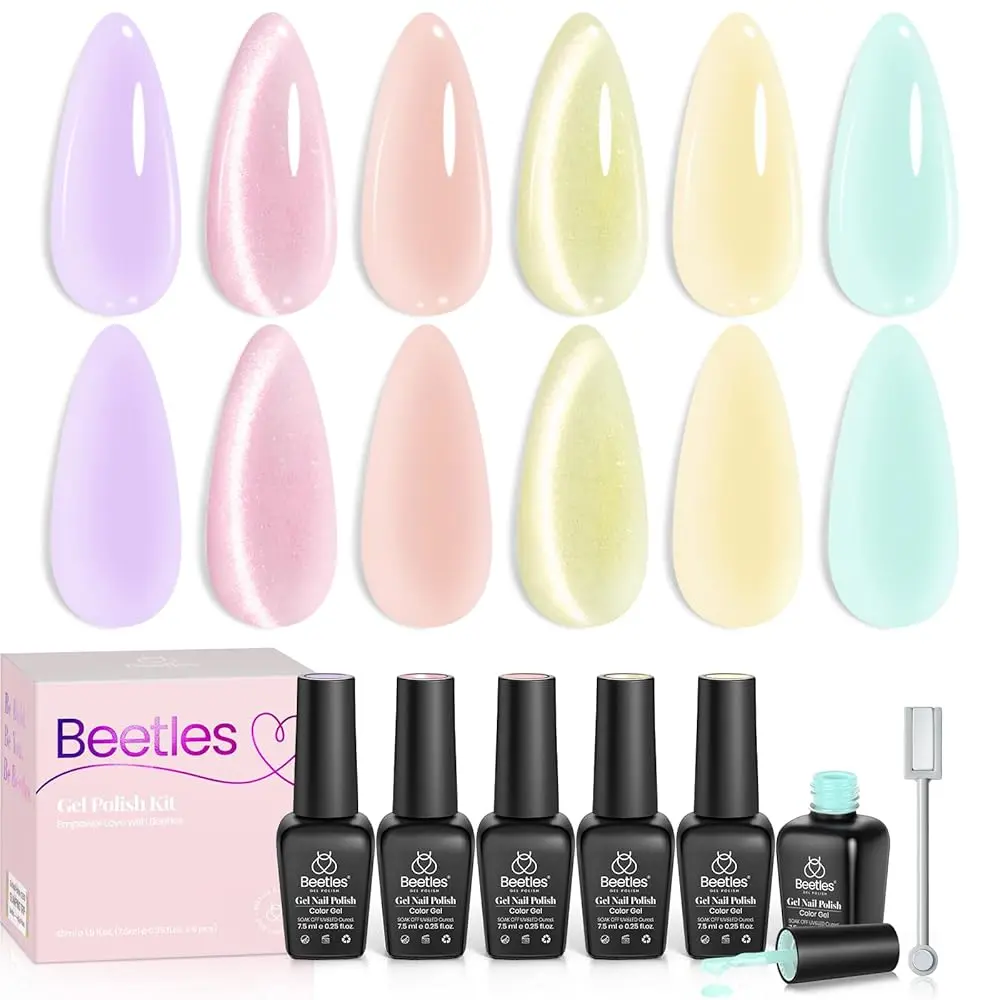 6 Colors Gel Polish Set-Soft Glow Pudding