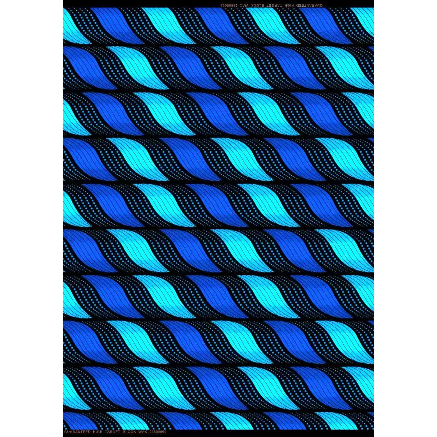 Polyester African Wax Print Fabric, Royal Blue Sewing & Soft Furnishing Textile