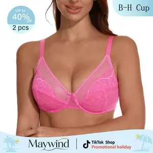 【Maywind】 Minimizer Bras for Women Enchante Full Coverage Underwire Bras Plus Size Lifting FloralLace Brafor Heavy Breast 38DD Size Comfortable Stylish Fit  bra  summervibes haulpush up bra tiktokshopspringglowup