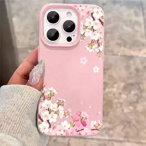 Phone Case: 1pc Cherry Blossom Floral Phone Case Suitable for Apple IPhone 17 16 15 14 13 12 11 PRO MAX PLUS,AIR and iPhone X XS MAX Antidrop Phone Case Vintage Girlish Style Cute Elegant Can Be Given to Friends Can Be Given to a Lover