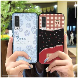 Cute Anti-dust Phone Case For Fujitsu Arrows F-52A/NX9 Durable Cartoon Anti-knock Fashion Design Back Cover Graffiti oil painting Silicone Waterproof Shockproof Phone Pouch TPU