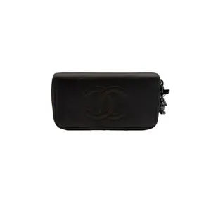 Pre-owned CHANEL FRANCE Crossbody Bags H1 Double C Embroidery Zipper Key Bag/Coin Purse H22667