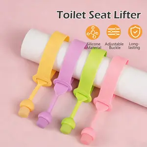 4 Counts Toilet Seat Handle, Quick and easy installation, Wrap around toilet seat, Simple setup process