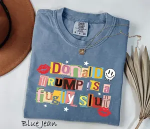 Comfort Colors Donald Trump Is A Fugly Slut Shirt, Anti Trump Tee, Political Humor Shirt, Ransom Letter Bold Statement Shirt, Protest Shirt