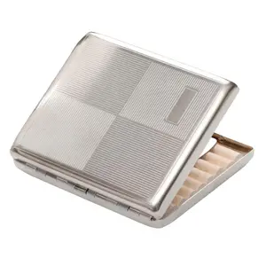 Retro Cigarette Case Victorian Style Metallic Metal Holder, Credit Card Holder Pocket, Large Rfid Protective Security Wallet, Diamond Pattern