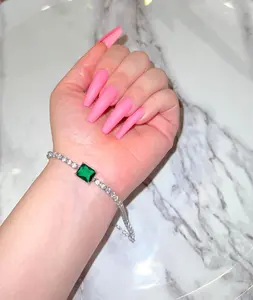 Emerald Inspired Tennis Bracelet