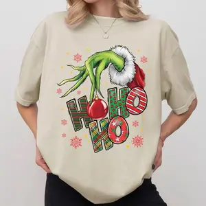 Ho Ho Ho Christmas Shirt, Sweatshirt, Hoodie, Merry Christmas Shirt, Grin Xmas Shirt, Christmas Movie Tee, Funny Character Xmas Shirt