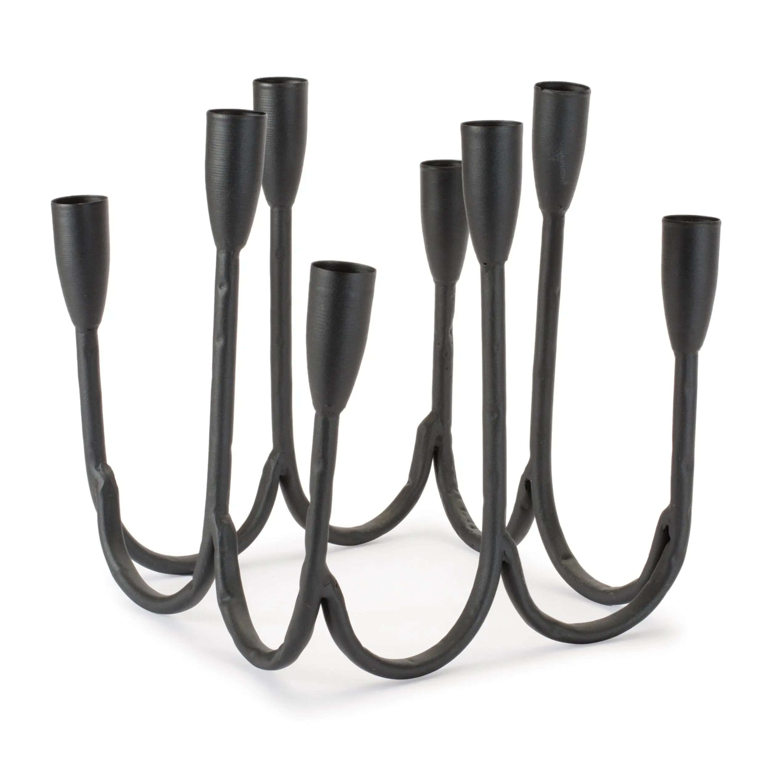 Modern Metal Tabletop Candelabra 9"H