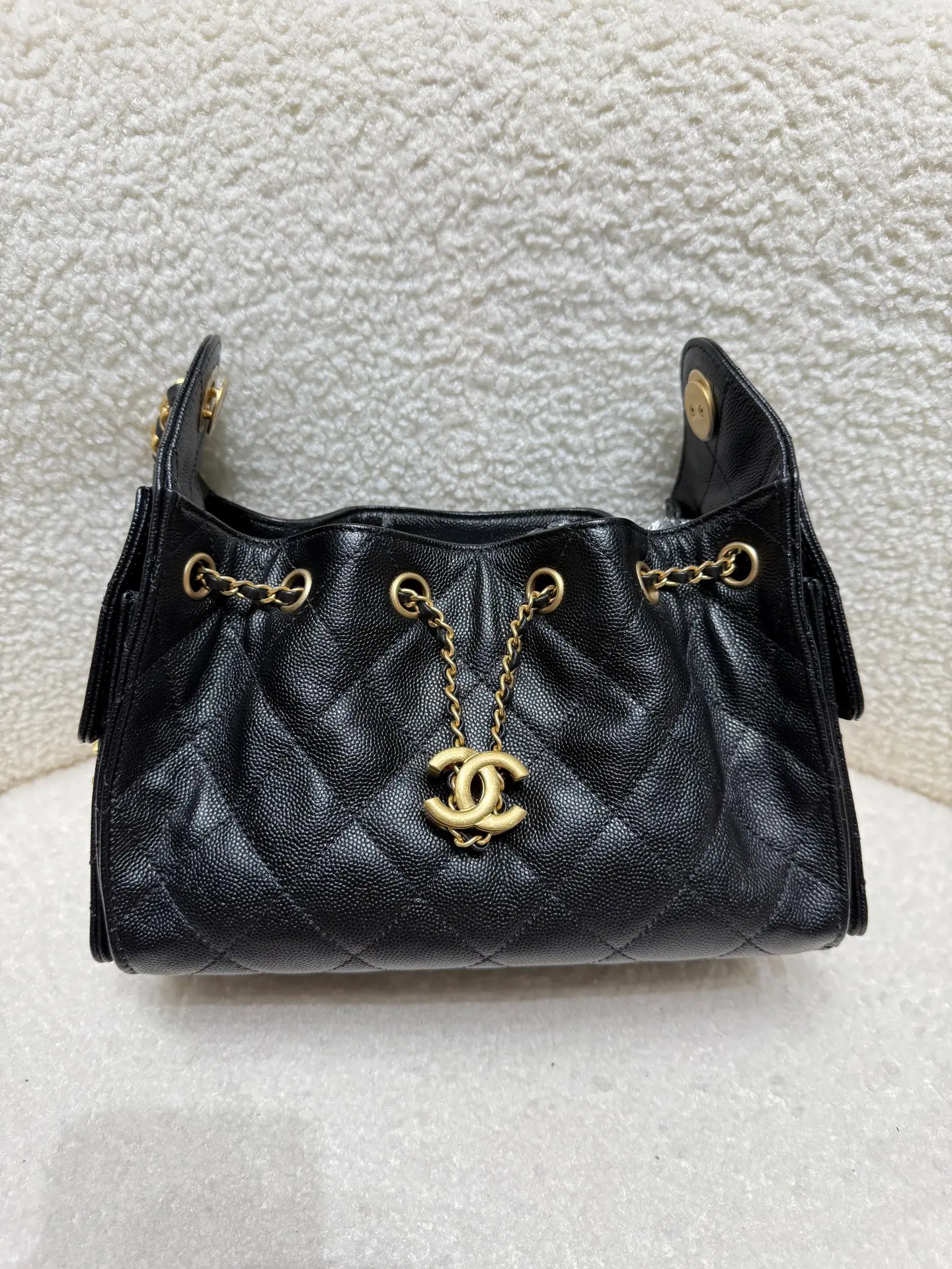 Pre-owned CHANEL 25bag mini cavair fullset