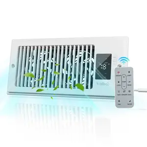 Register Booster Fan for 4” x 10” Register Holes, Improves Heating & Cooling Vents 6"x10"10-Speed Quiet Vent Fan with Negative Ion, Thermostat & Remote, Enhances and Improves Heating & Cooling Efficiency, Air Vent Booster for Home Room Comfort, White