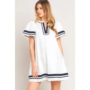 WEEKEND IN THE HAMPTONS WOVEN MINI DRESS